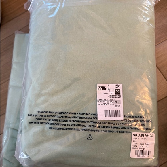 Lands' End Super Soft Cotton Flannel Sheets - Sage Green Extra Long Twin